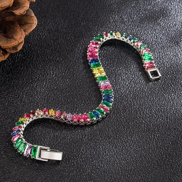 Hot sales silver-tone Silver Bracelet Noble Color Crystal Hand For S88f1ecc9b09f46e7876492a6cc0dfbee5