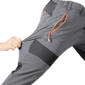 Men's Mountaineering Outdoor Pants with Four-Sided Elastic Quick Drying Pants, Light