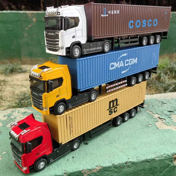1:50 Scale Diecast Alloy Container Truck Toy S899718993cb54acab81b9f3d3440654a4