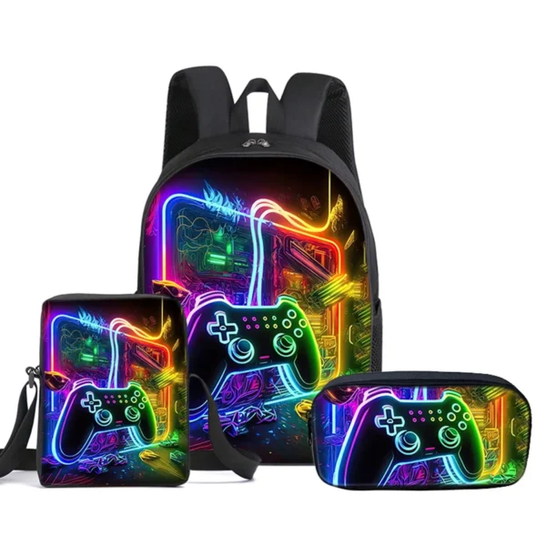 Gamepad-Themed 3-Piece School Bag Set S8b65ac91cb2e4ea7864194561a144555E