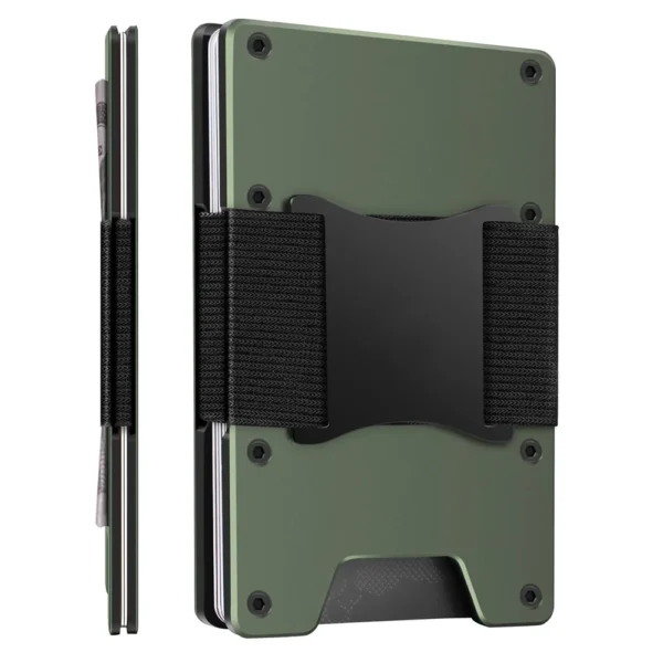 Minimalist Wallet for Men- Slim Aluminum Metal Money Clip Wallet with S8bdc3461cb09400fb05bad2622aa2f9fX