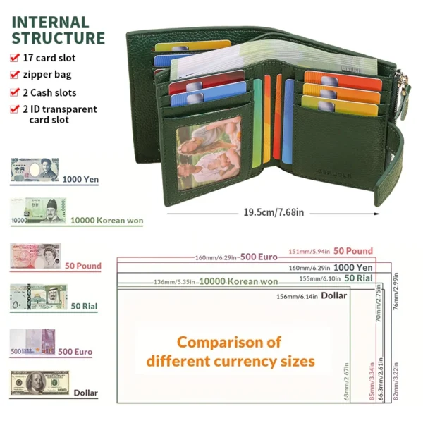 RFID Anti-Theft Brush New Three Fold Multi Fold Genuine Leather Cowhide S8ca8c51ac2d546a8bc031bfd29cf7ce1b
