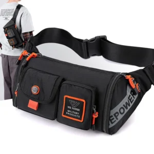 Men Waist Fanny Pack Bum Hip Sling Chest Belt Bag Multi-purpose