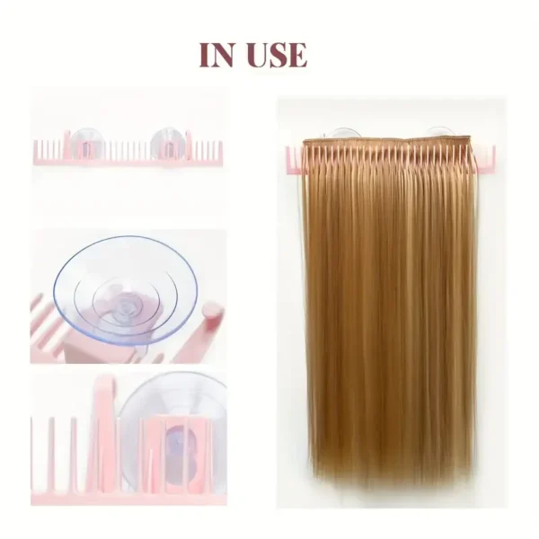 2pc Portable Hair Extension Holder , Wall-Mounted Lightweight Woven Wig Storage S8d06cfb4e9314ec9852704e40da6b3f3a