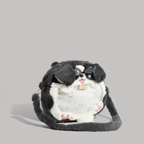 Cute Plush Dog Embroidered Velvet Backpack S8df48aae1a6d452290d3d0e664fb7b1b6
