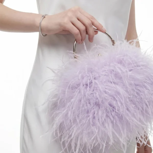 Ladies' 100% Ostrich Feather Bag, Fashionable Feather Bag, Multi-Color Handheld Fashionabl S8e63294054da45ea93d608894d1ee53d4