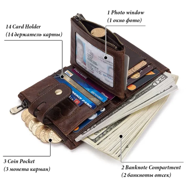 Men's Faux Leather Short Wallet
