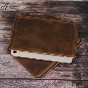 Crazy Horse faux leather Tablet Sleeve, Compatible with iPad Air 5/Pro