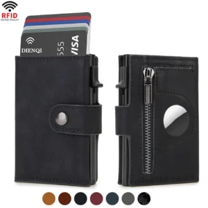 RFID Carbon Fiber Slim Wallet with AirTag Slot
