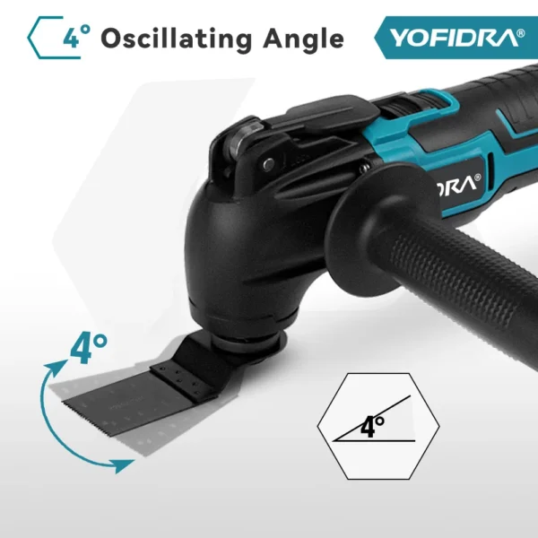YOFIDRA 6 Gears Cordless Oscillating Multi Tool Electric Cutting Polishing Trimming S91fcdfe4048c4e78a347262233a4e15fr
