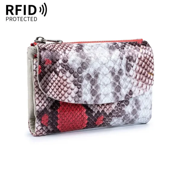 RFID-Blocking Short Faux Leather Wallet