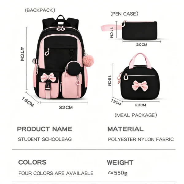 Kawaii Primary School Backpack Set for Girls S92a2616050d94a9fb624fc9936d3047ce
