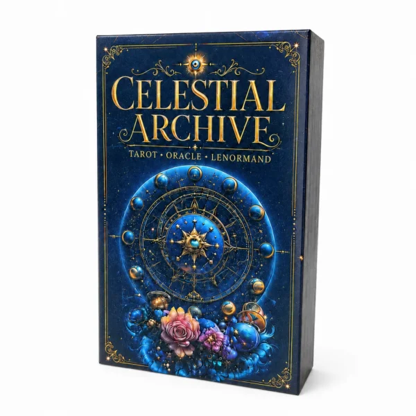 Celestial Archives Tarot Lenormand Oracle Cards, 78-Card 3-in-1 Divination Deck for S94ed7494f85e46c682837c3b1ef0d2aaq