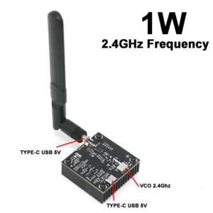 1W 2.4Ghz VCO Generator Signal Source Integrated 1W Power With Antenna