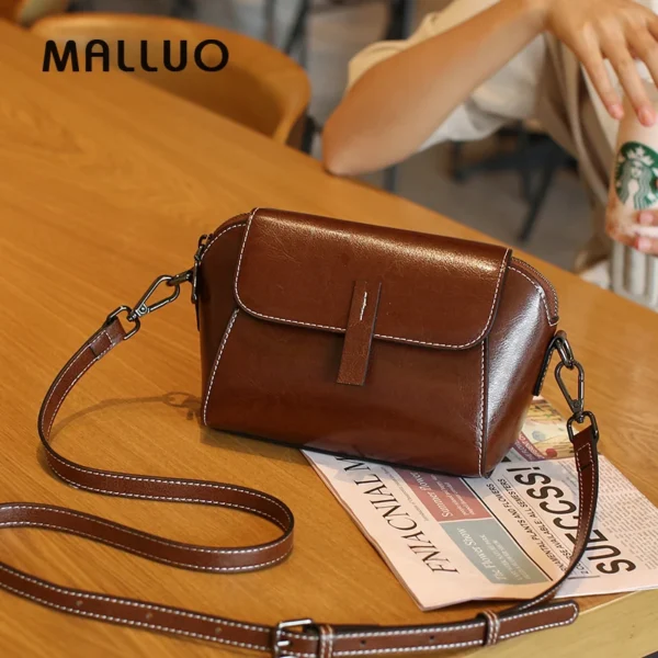 Oil Wax Cowhide Genuine Leather Crossbody Small Bag for Women Fashionable S965f16c9048f4d53b7201f1dd103d1400