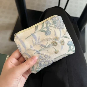 Mini Floral Zipper Coin Purse for Women