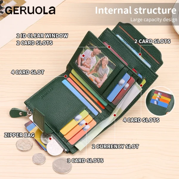 RFID Anti-Theft Brush New Three Fold Multi Fold Genuine Leather Cowhide S975463c9d5e24b78b6892407bb3f31da3