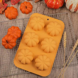 Pumpkin Silicone Molds Thanksgiving Fall Theme Ice Cube Tray Silicone Mold Making Muffin...