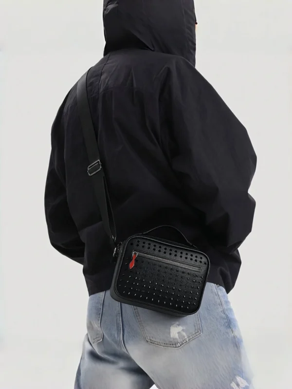 Punk-style Crossbody Bag for Men Stylish Men's Sling Bag Large Capacity S99659548739a4ee996f5b91a538a9f14S