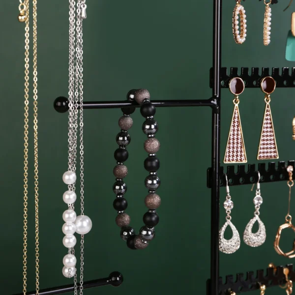 Detachable Wooden Earring and Jewelry Storage Rack S9c90a2513ef84ef3a1b562f0f928ba7cf