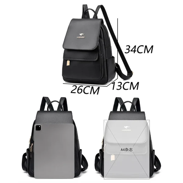 Women's Large Capacity faux leather Travel Backpack