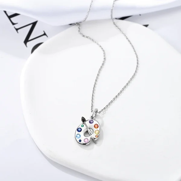 Heart Pendant Snake Chain Necklace, Silver-Tone