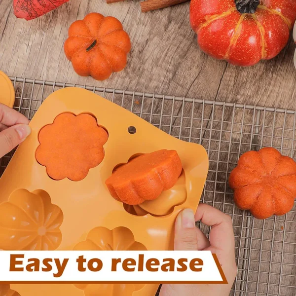 Pumpkin Silicone Molds Thanksgiving Fall Theme Ice Cube Tray Silicone Mold Making Muffin...