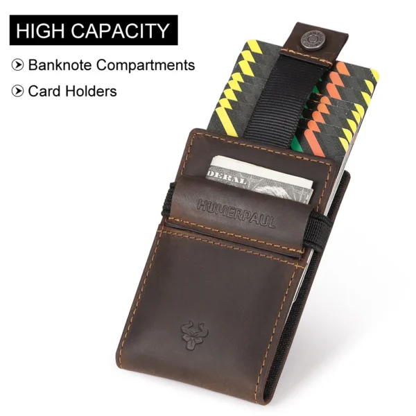 Men's Anti-Theft RFID Slim faux leather Card Holder