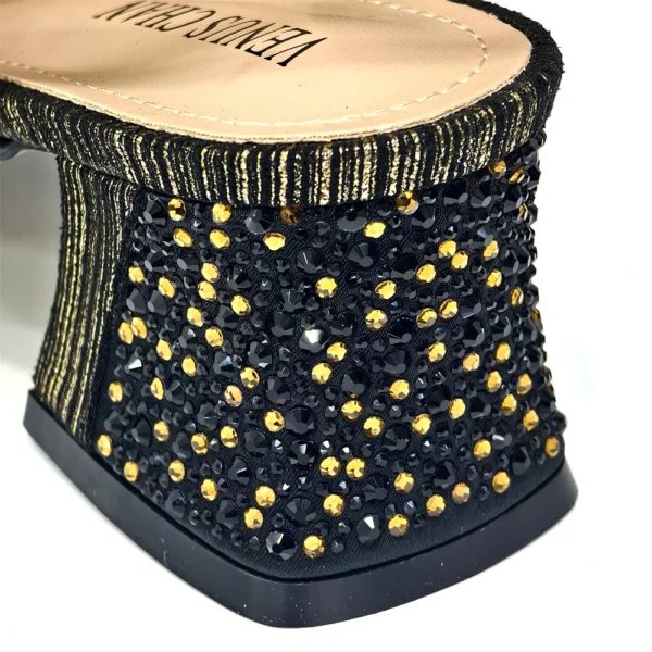 Elegant Italian-Style Party Shoe and Bag Set, Black