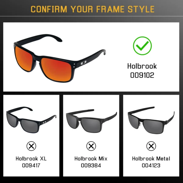 Polarized Replacement Lenses, Compatible with Oakley Holbrook/Holbrook Mix Sa3e399dead3e49fdaaab5f23a7f4a36dS