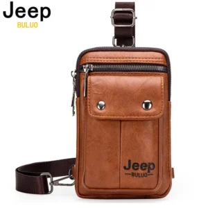 JEEP BULUO Small Multi-function Sling Crossbody Bag Brand Men Shoulder Bag