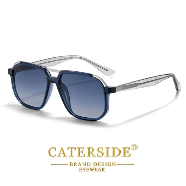 CATERSIDE Classic Men's Pilot Sunglasses Creative Flat Double Bridge Design Sun Sa55fa3efeb4c4e439eb2aac929315ffcj