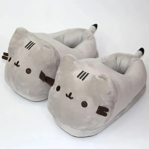 Cartoon Full Covered Cat Slippers Warm Winter Slides Soft Plush Doll Sa58aca2725f2432e8c8e7aa81b26304ch