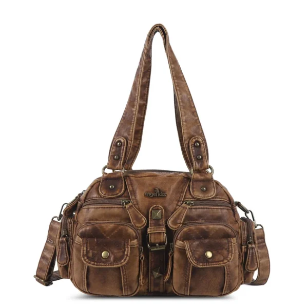 Vintage Bag Women Small Handbags Satchel Top-handle Handbag PU Shoulder Bag Sa5b1981bd73c47b784c314359e14f60a6