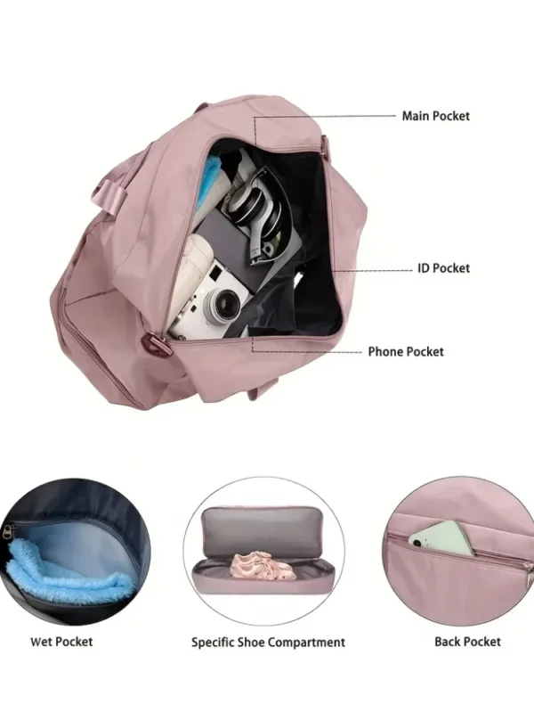 Women's Expandable Travel Duffle Bag, Large Capacity Sa694c32c0f4648be9b2a47af88495b636