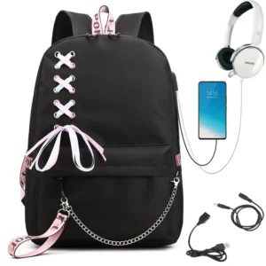 School Backpack for College Students Fashion Trend Travel Backpack USB Charging