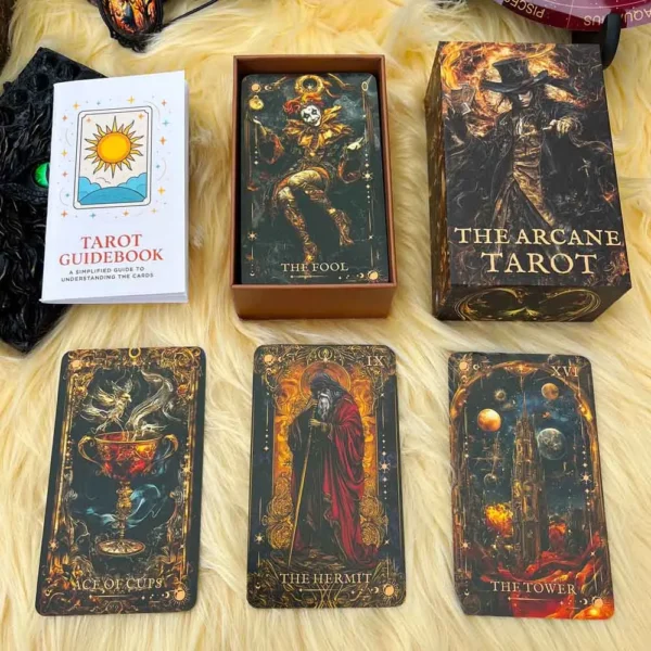 78Pcs Magic Arcana Tarot Deck, 13x8cm, Traditional Play, Unlock Inner Fire, Sa9583d0c2e0d4b75b7b40dc81dd11cbda