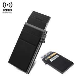 Rfid Credit Card Holder Men Thin Slim Mini Minimalist Wallets Metal