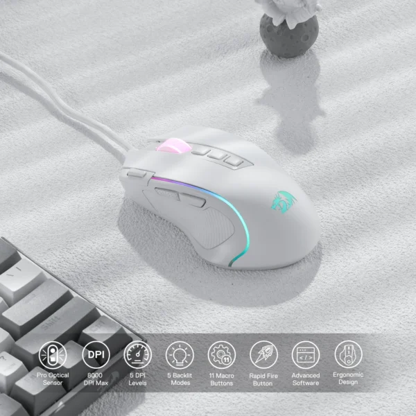 Redragon M612 Predator RGB Gaming Mouse 8000 DPI Wired Optical with Sab92d991ebcc44298ebbdfcae8b3da24T