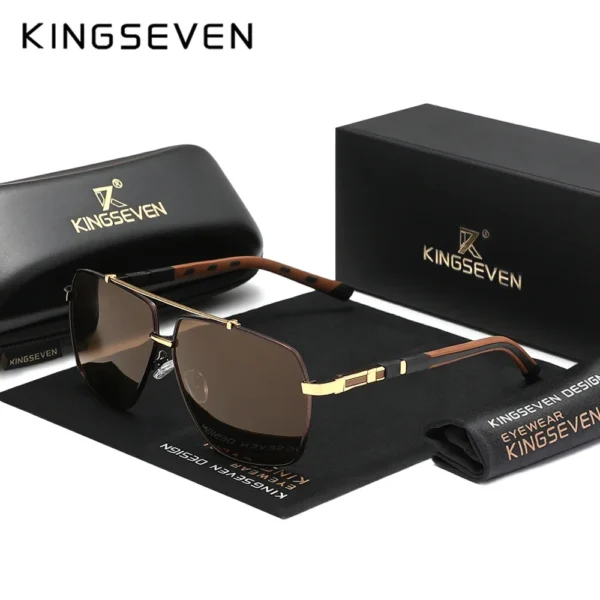 KINGSEVEN New Sunglasses Men UV400 Square Large Frame Polarized Glasses Male Sac12cb84f743433d8a5ec4658f26fc58A