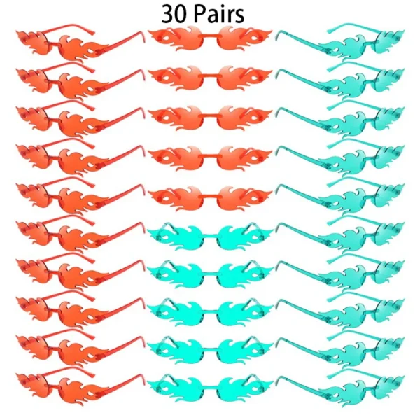 30 Pairs Rimless Flame Shaped Sunglasses Fashion Candy Color Beach Vacation Sacbc2fcc3b24479db8aa341b83e16355V