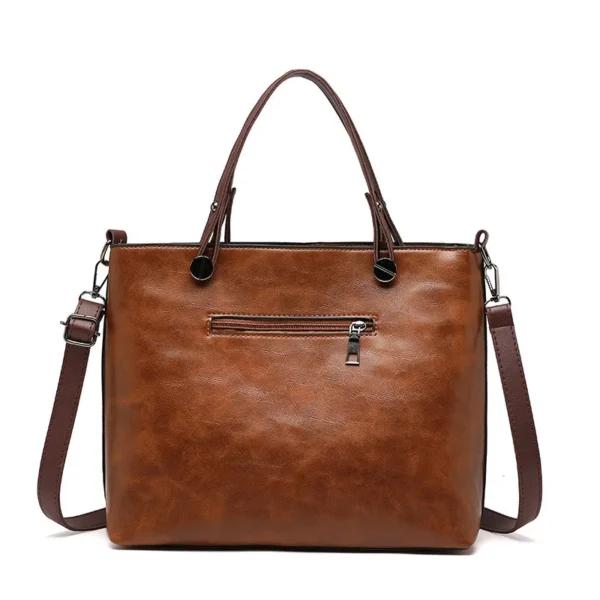 Europe America Retro Leather Handbag Shoulder Bag, Two Pocket Zipper Tote Sacc21abe3a23434abede6df0f3cacf4fG