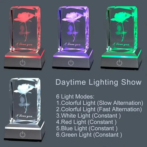 3D Rose Crystal LED Color-Changing Night Light Sad5b628eeb14497fa9ba0af5d265d0156