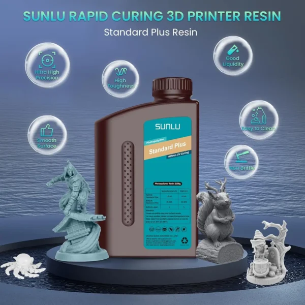 SUNLU 2KG ABS-Like/ Standard / Water-Wash 3D Resin 405nm UV Resin Sb29b9d056c1041208122ede988848dbe0