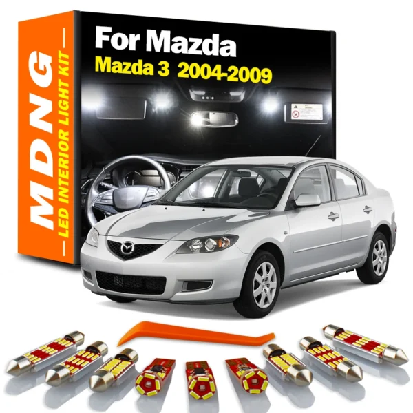 MDNG 8Pcs Canbus LED Interior Light Kit For Mazda 3 2004 Sb2d88f3208474e02b58ce9c5c4eacc4a2