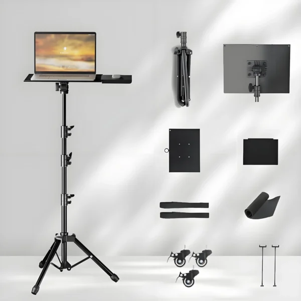 Portable Projector Floor Stand Adjustable Height Projector Tripod Stand with 2 Sb3586a4ea1b9475fb51ab262257d5f96B