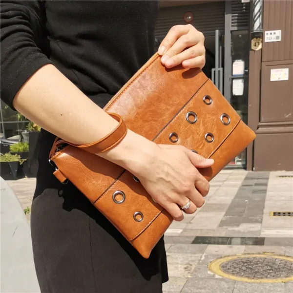 Brand Design Rivets Women Envelope Clutch Bag PU Leather Ladies Crossbody Sb47eda3262b542a6b1dad4ebaa143e56J