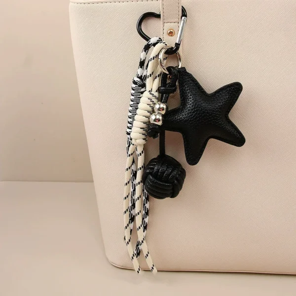 PU faux leather Star and Heart Pendant Keychain Sb4b411333ac04e16a182a98dcfd0c779e