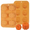 Pumpkin Silicone Molds Thanksgiving Fall Theme Ice Cube Tray Silicone Mold Making Muffin...