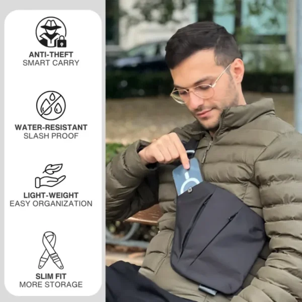 Unisex Anti-Theft Chest Bag - Adjustable Straps, Multi-Purpose Storage Pouch, Secure Sb8f94f99212d4e8da106a75372ef001es